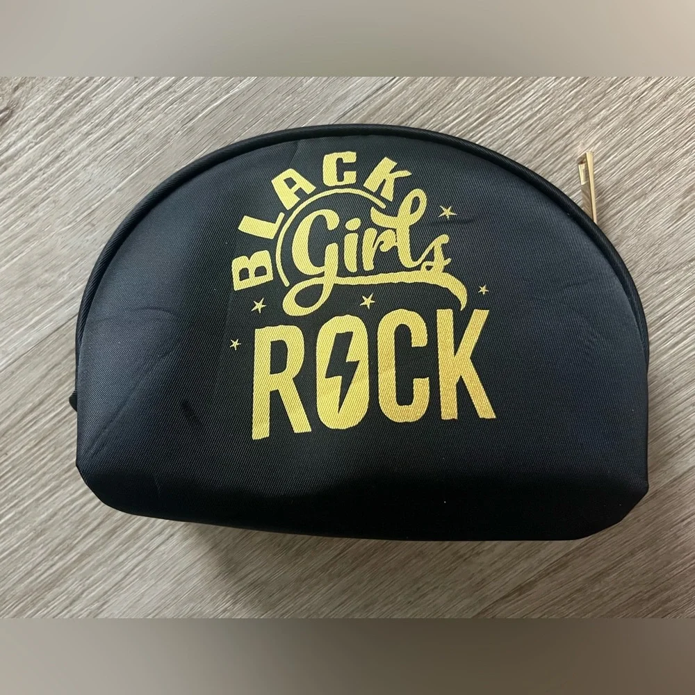 Black and Gold Makeup Bag